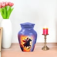 thumbnail image 7 of JAGASY Cowboy Memorial Mini Urn for Boys - Purple Flowers Urns for Human Ashes Keepsake - Horse Riding Sunset Decorative Urns for Girl - Funeral Cremation Urn for Friend - (3 Inch), 7 of 7