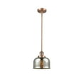 thumbnail image 3 of Innovations Lighting  Franklin Restoration Bell - 1 Light 8" Stem Hung Mini Pendant Silver Plated Mercury/Antique Copper, 3 of 5