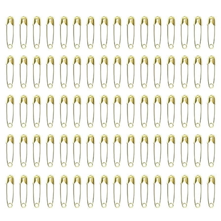 VANIDO Mini Gold Safety Pins,22mm Small Dress Pin,Stainless Steel Art Craft Pins,Tiny Tag Pins For Clothes Sewing (100 Pcs,Gold)