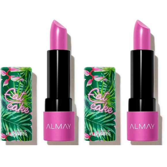 Lápiz labial Almay Lip Vibes Eat Cake, acabado mate, 4 ml (paquete de 2)