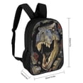 thumbnail image 4 of Dinosaur Backpack, unisex Jurassic T. rex Fan Laptop Backpack, waterproof Nylon material, large 17-inch size, 4 of 7
