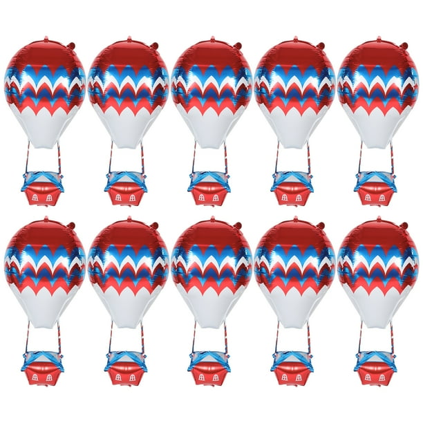 KAKOWELY 10 globos aerostáticos de aluminio con forma de globo para decorar cumpleaños, bodas, fiestas y celebraciones navideñas en interiores y exteriores.