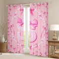 thumbnail image 2 of Homewish Pink Monogrammed S Blackout Curtains Set of 2 (52x84 Each), Kawaii Princess Bow-tie Window Curtains, Teens Kids Girls Women Curtains and Drapes, Window Curtains Decor, 2 of 6