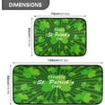 thumbnail image 3 of Coolnut Beautiful Shamrock Clover Leaves Green Kitchen Rugs Door Mat 2PCS,Carpet Front Entrance Non-Slip Relieve Fatigue Washable Floor Mat for St. Patrick's Day Kitchen Bedroom Porch, 3 of 7