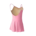 thumbnail image 5 of hengsof Girls' Ballet Leotard Solid Color Sleeveless Halter Tulle Dress Gymnastics Dance Training Leotard Sleeveless V Neck Leotard Suitable for Girls Aged 3-15, 5 of 8