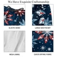 thumbnail image 4 of luoweisi Men's Beach Shorts Quick Dry Swim Trunks with Mesh Lining Christmas Snowflakes S, 4 of 5