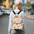 thumbnail image 7 of FORMRS Mini Backpack Purse for Women Quilted Travel Daypack Casual Shoulder Bag, Beige Autumn Leaves, 7 of 7