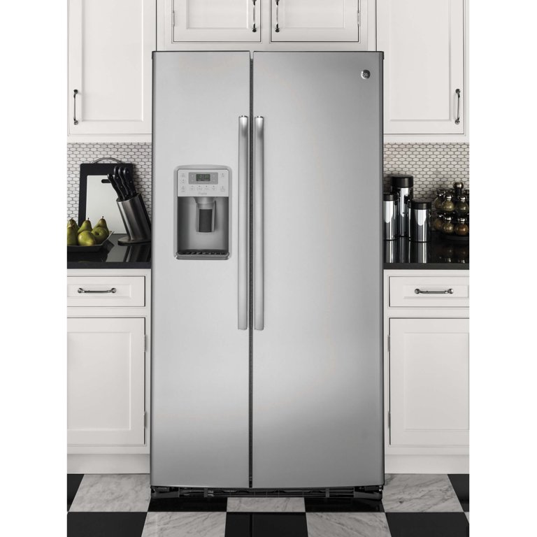 GE Side By Side Refrigerator In Fingerprint Resistant , 57 OFF