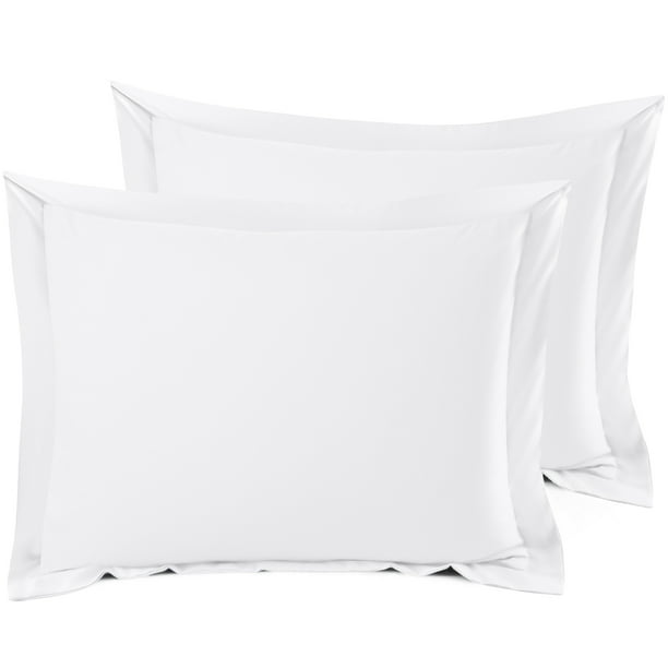 Set of 2 Standard 20"x26" Size Pillow Shams White, Hotel Luxury Soft