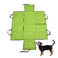 thumbnail image 6 of Unique Bargains 1 Pc Waterproof Pet Car Seat Cover for Dog Cat Paw Prints Green, 6 of 6