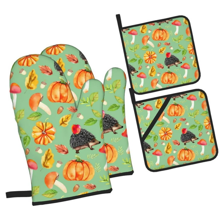 Kids Oven Mitt Autumn Leaves