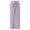 thumbnail image 4 of Arlun Womens Striped Print Wide Leg Palazzo Pants 2026 Early Spring Bottoms Drawstring High Waisted Lightweight Soft Comfy Trousers Trendy Holiday Beach and Daily Wear Pink M, 4 of 5