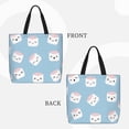 thumbnail image 3 of Naloa Cartoon Sushi Tote Bag for Women, Foldable Tote Bag With Zipper, Large Shoulder Bag, Top Handle Handbag for Travel, Work, Shopping, 3 of 9