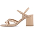 thumbnail image 3 of Journee Womens Issmia Two Tone Covered Block Heel Multi Strap Sandals, 3 of 9