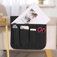 thumbnail image 3 of Deago Sofa Armrest Organizer Non-Slip Arm Chair Bedside Caddy Storage Organizer for Recliner Couch with 5 Pockets for Cell Phone TV Remote Control Magazines (Black), 3 of 9