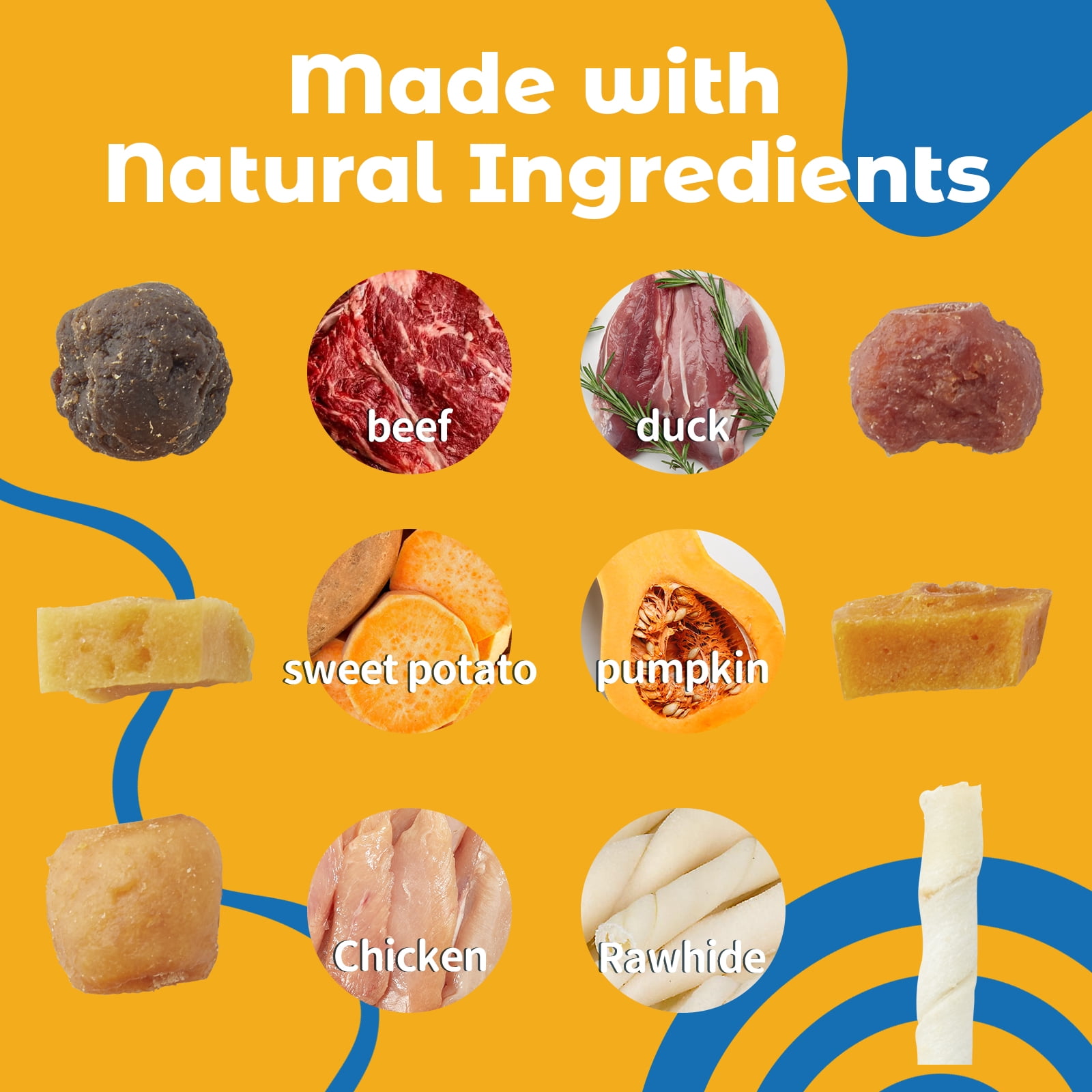 (2 pack) Jungle Calling Dog Treats, Snacks BBQ Kabobs, Chicken,Duck, Beef, Sweet Potato & Pumpkin,Rawhide Sticks 12 oz