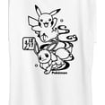 thumbnail image 3 of Pokémon - Wagara Pikachu and Eevee -  Women's Short Sleeve Graphic T-Shirt, 3 of 5
