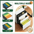 thumbnail image 6 of 3 Drawer Mobile File Cabinet with Lock, Under Desk Metal Filing Cabinets for Home Office Organizer Letters/Legal/A4(Fully Assembled-White), 6 of 17