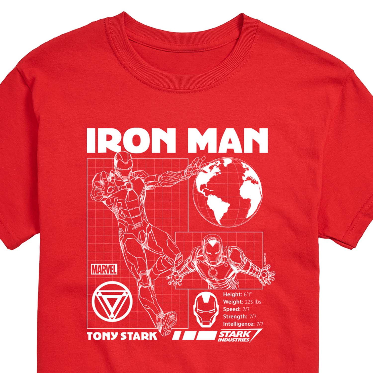 Marvel Iron Man - Schematic - Men's Short Sleeve Graphic T-Shirt
