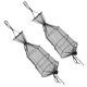 thumbnail image 3 of Cesta de pesca flotante de 2 uds, jaula plegable con agujero de malla para peces y camarones para mantener vivos a los peces (28099CB, parte inferior abierta, negra), 3 of 14