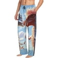 thumbnail image 6 of Sikiie Red And White Bird Couple Mens Pajama Pants Sleep & Lounge Pants, PJ Bottoms With elastic waistb and Pockets Medium, 6 of 6