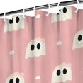 thumbnail image 3 of Pink Halloween Ghosts Shower Curtain 36"x72" ,Bathroom Decorative Shower Curtains Set with 12 Hooks,Modern Waterproof Washable Shower Curtain, 3 of 6