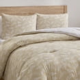 thumbnail image 6 of Virtu Comforter Sets, All Season Lightweight Botanical Queen Comforter Set, 3-Pc Bedding Sets, Oatmeal/Offwhite, 6 of 8