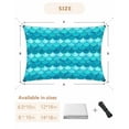 thumbnail image 6 of Sun Shade Sail 6.5x10Ft Mermaid Scales Aqua Gardient Uv Block Sunshade Canopy Outdoor Shade Cover Rectangle Shade Cloth For Patio Garden Yard Deck Pergola, 6 of 6