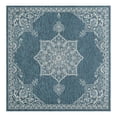 thumbnail image 6 of Unique Loom Outdoor Traditional Collection Area Rug - Antique (7' 10" Square Teal/Ivory), 6 of 6