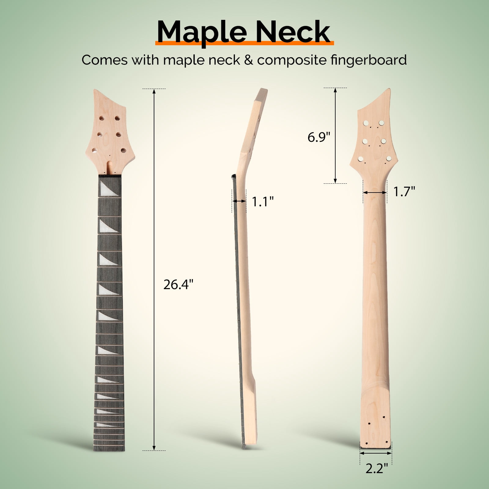 GLARRY DIY Electric Guitar Kit, 6 Strings, Mahogany Wood Body, Maple Neck, Beginner, All Components Included, Build Your Own Guitar (GST)