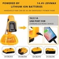 thumbnail image 4 of Cordless Fan for DEWALT 14.4-20V Li-ion Battery with LED Lantern Multifunction Jobsite Fan Portable Camping Fan Remote Control, 4 of 8