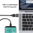 thumbnail image 3 of Usb C To Usb Adapter (2 Pack), Usb Female To Usb-c Male Adapter, Type C To Usb-a Converter, Compatible With Macbook, Usb-c Phone And More (black And S, 3 of 5