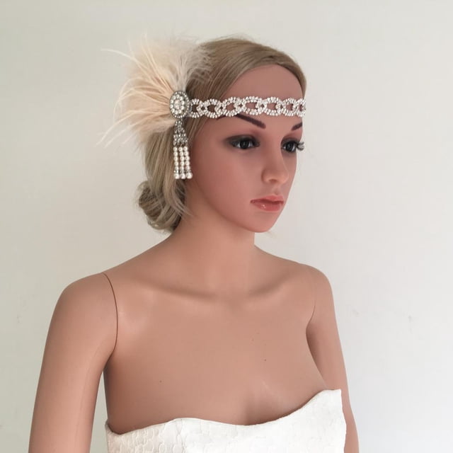 Vincha Disfraces Diadema de Cadena Fascinator Accesorios de Mujer Chicas Hugo Vendas de la aleta de la vendimia