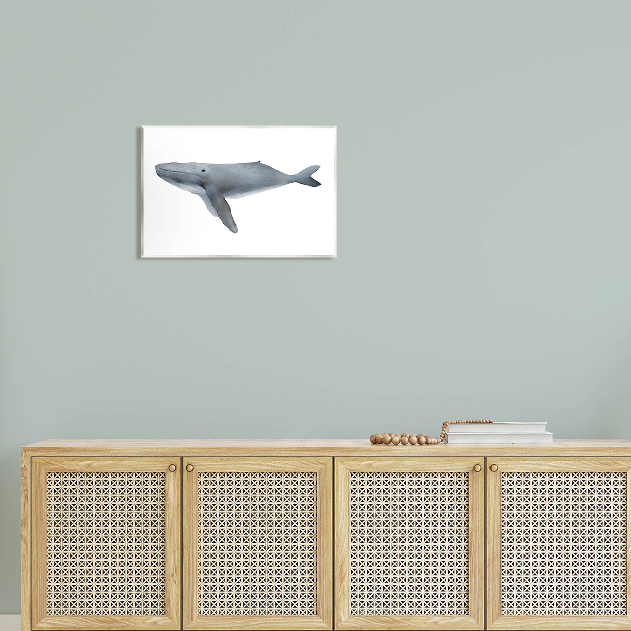 Stupell Industries Marine Whale Casual Sea Life Graphic Art Unframed Art Print Wall Art, Design by Leah Straatsma