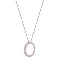 thumbnail image 2 of Dazzlingrock Collection Round Pink Sapphire Open Eternity Circle of Life Pendant for Women (Color Pink, Clarity Highly Included) in 10K White Gold, 2 of 4