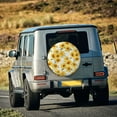 thumbnail image 3 of Fotbe Artistic Marble Pattern Sunflower Spare Tire Cover Thickening Universal Fit for Jeep, Trailer, RV, SUV, Truck, Tough Tire Wheel Soft Cover-16 inch, 3 of 8