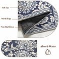 thumbnail image 6 of 2x3 Ft Entryway Area Rug, Blue Boho Flower Kitchen Rug Runner Washable Floor Mat, Country Vintage Tribal Ethnic Motifs Non Slip Indoor Door Mat Throw Carpet for Bathroom Living Room Bedroom, 6 of 8