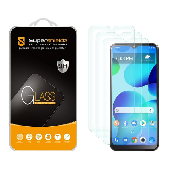 (3 Pack) Supershieldz Designed for Alcatel TCL 30 T Tempered Glass Screen Protector, Anti Scratch, Bubble Free