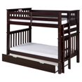 thumbnail image 3 of Camaflexi Santa Fe Mission Tall Bunk Bed Twin Over Twin, Solid Wood Bed Frame, White Finish, 3 of 13