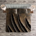 thumbnail image 3 of Ambesonne Horror House Quilted Bedspread Set 3 Pcs, Wild Beast Claws, Queen Size, Brown, 3 of 3