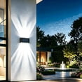 thumbnail image 5 of Solar Powered Up and Down Wall Washing Light, Waterproof Outdoor Sconce Lamp, Auto Lighting Decor for Courtyard Wall, Balcony Fence, Staircase and Residential Yard Night Landscape Lighting, 5 of 7