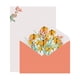 thumbnail image 1 of Sobre de boda, carta de invitación, tamaño A5, carta de amor escrita a mano, papel para cartas, juego de sobres con flores de primavera cálidas, contiene 2 sobres, 4 papeles para cartas, 1 of 5