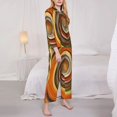 thumbnail image 3 of Balery Colorful Swirl Conjunto de Pijama con Estampado para Mujer, Conjunto de Dos Piezas con Manga Larga, Ropa de Dormir Suave con Bolsillos, Pijamas Cómodos-X-Large, 3 of 7