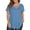 Blue, variant on TQWQT Womens Plus Size Tops 4x-5x Summer V Neck Criss Cross Shirts Basic Plain Tees Short Sleeve Shirts Dressy Casual Tunics Blouses Red L