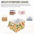 thumbnail image 6 of Yayeee Collapsible Cube Storage Bin with Lid Fabric Closet Decorative Basket with Handles, Green Retro Autumn Leaves, 6 of 7