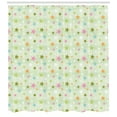 thumbnail image 3 of Ambesonne Stars Shower Curtain, Colorful Stars on Pale Green, 69"Wx84"L, Multicolor, 3 of 3