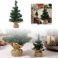 thumbnail image 1 of Festive Mini Linen Christmas Tree for Elegant Holiday Tabletop Bar and Party Centerpiece Arrangements, 1 of 6