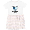 thumbnail image 3 of Inktastic Just a Little Greek Heritage Girls Toddler Dress, 3 of 5