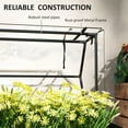 thumbnail image 6 of Outsunny Raised Garden Bed with Greenhouse Cover, Elevated Garden Box with Legs and Drainage Hole for Vegetables, Black, 6 of 9