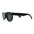 thumbnail image 7 of Retro Concave Curved Front Horn Rim Hipster Plastic Fashion Sunglasses All Black, 7 of 7